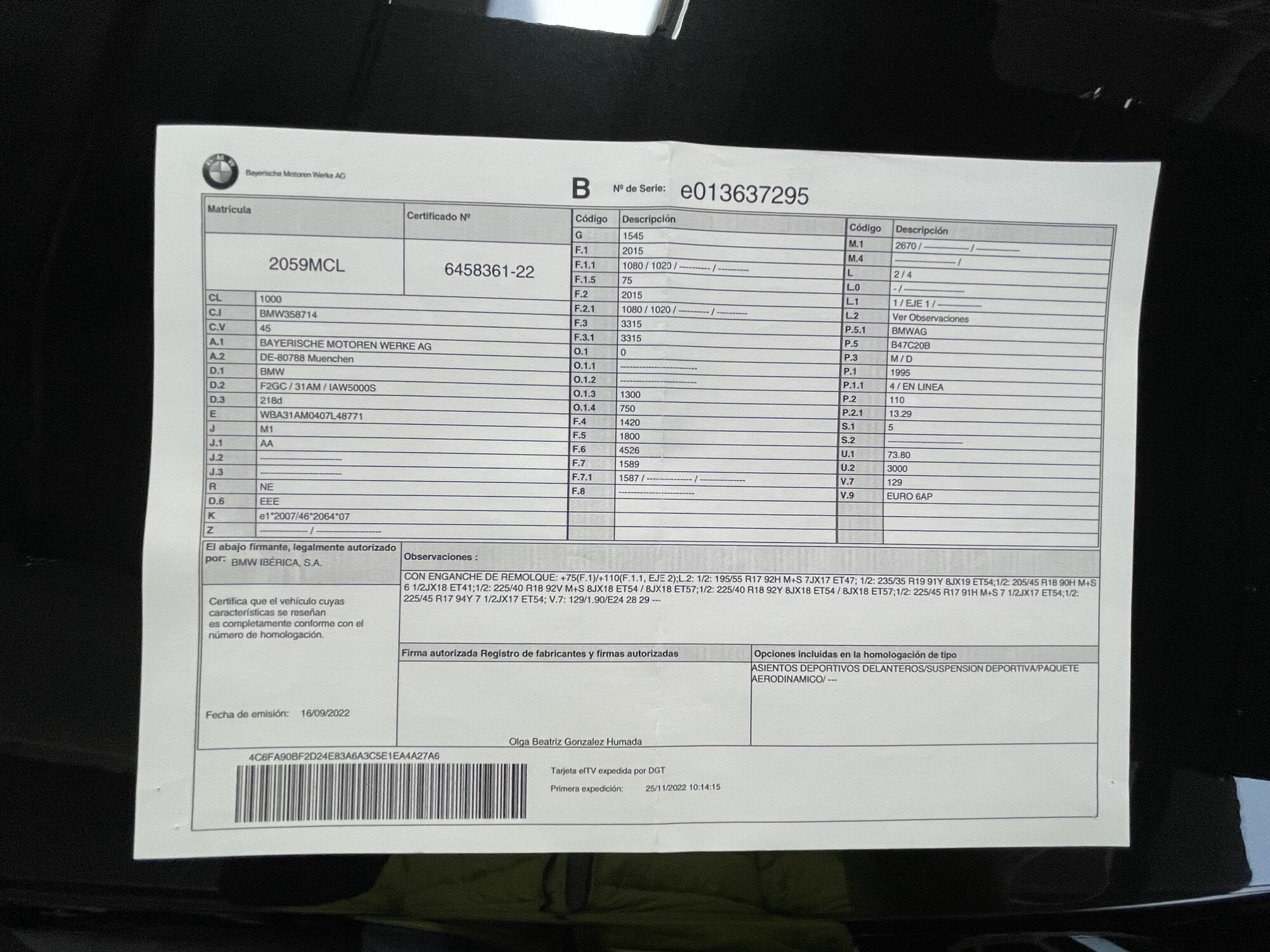 BMW SERIE 218d pack M, photo 52